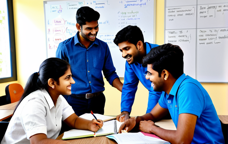 **
"A group of Indian students, fully clothed in casual wear, collaborating on study material, surrounded by books and notes, whiteboard with formulas and mnemonics, cheerful and focused, in a bright study room, 'practice makes perfect' written on wall, safe for work, appropriate content, professional study environment, perfect anatomy, natural proportions, family-friendly."
**