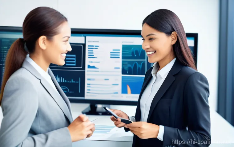 CPA 시험과 인터뷰 준비법 - **Prompt 2: Conquering the Exam and Weaknesses**
    The image features a composite scene. On the le...