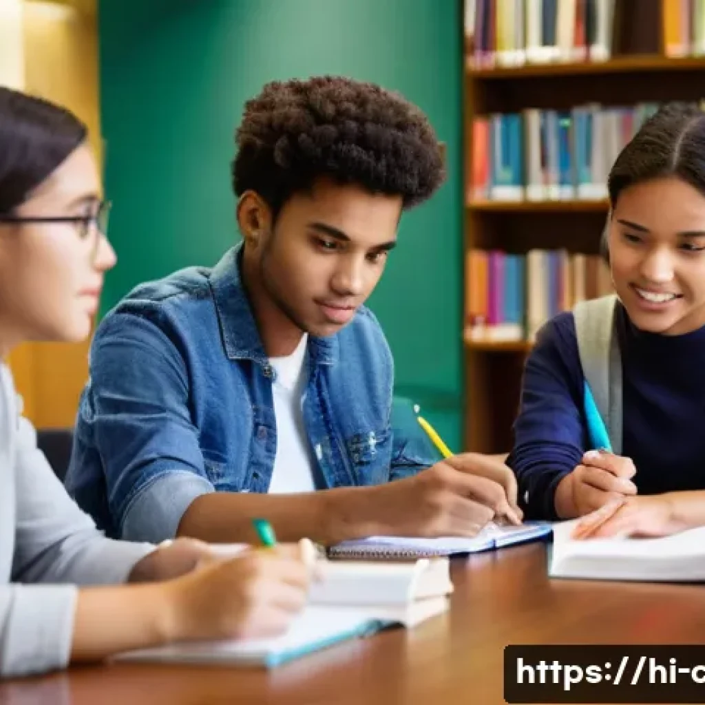 공인회계사 주말 학습 루틴 - **Prompt 1: Focused Group Study and Revision**
    "A diverse group of three college-aged students, ...